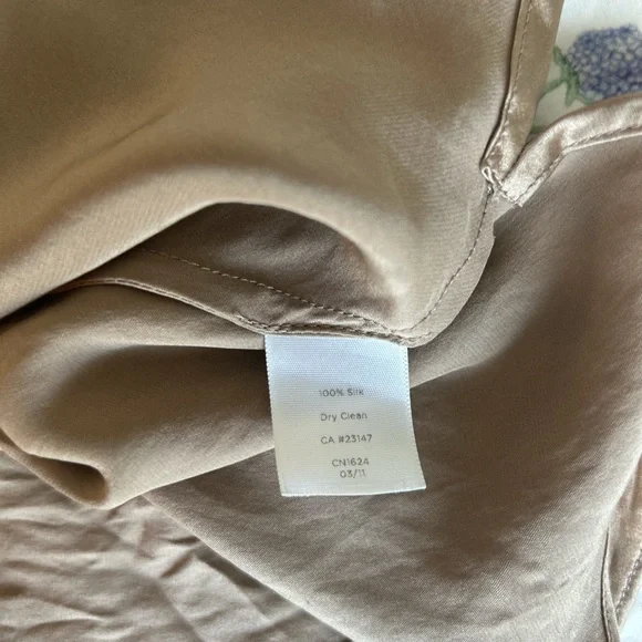 100% silk tan cami - Picture 4 of 4